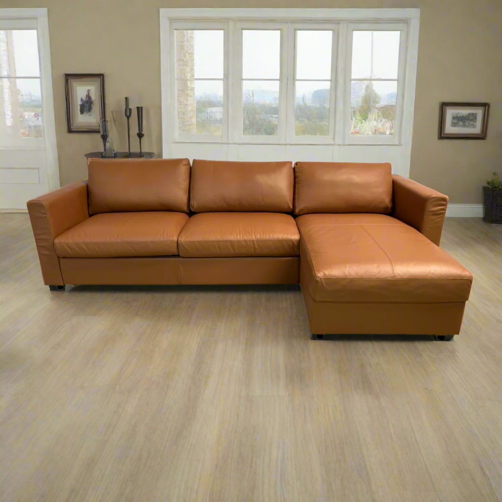 Ikea FINNALA 3-seat Sleeper Sectional with Storage, GrannBomstad Golden Brown