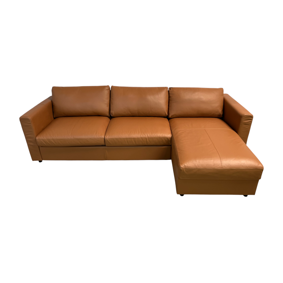 Ikea FINNALA 3-seat Sleeper Sectional with Storage, GrannBomstad Golden Brown