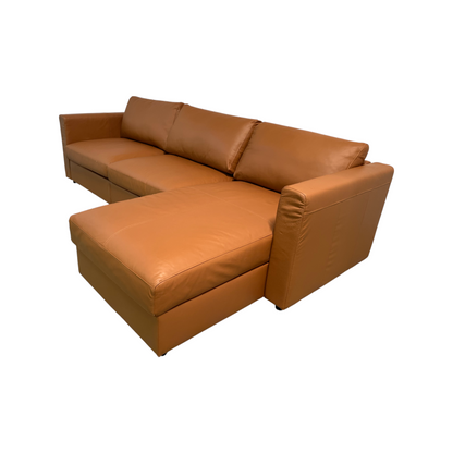 Ikea FINNALA 3-seat Sleeper Sectional with Storage, GrannBomstad Golden Brown