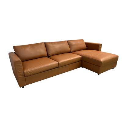 Ikea FINNALA 3-seat Sleeper Sectional with Storage, GrannBomstad Golden Brown
