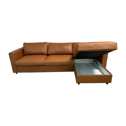 Ikea FINNALA 3-seat Sleeper Sectional with Storage, GrannBomstad Golden Brown