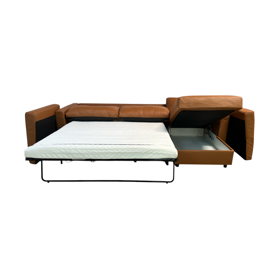 Ikea FINNALA 3-seat Sleeper Sectional with Storage, GrannBomstad Golden Brown