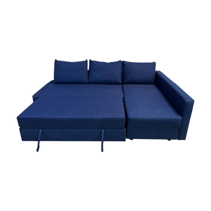 Ikea Friheten Blue Sectional Couch Sleeper Storage