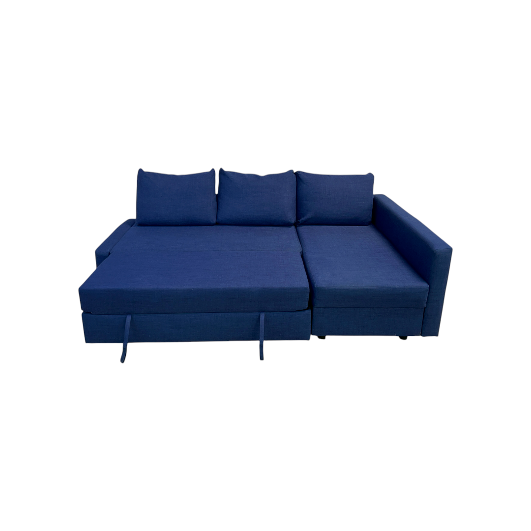 Ikea Friheten Blue Sectional Couch Sleeper Storage