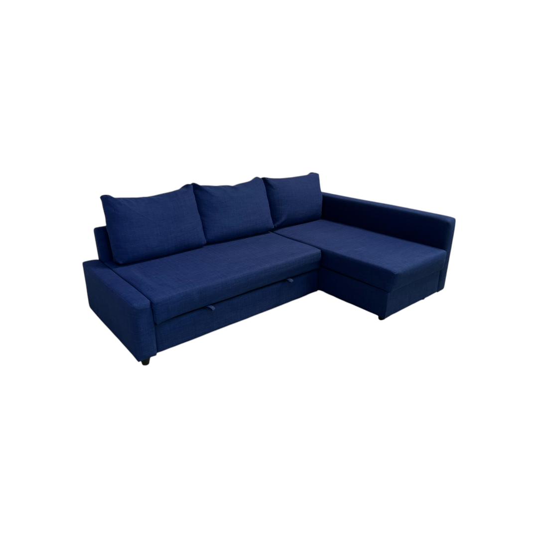Ikea Friheten Blue Sectional Couch Sleeper Storage