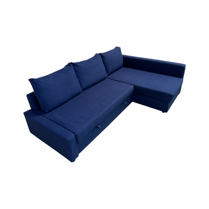 Ikea Friheten Blue Sectional Couch Sleeper Storage