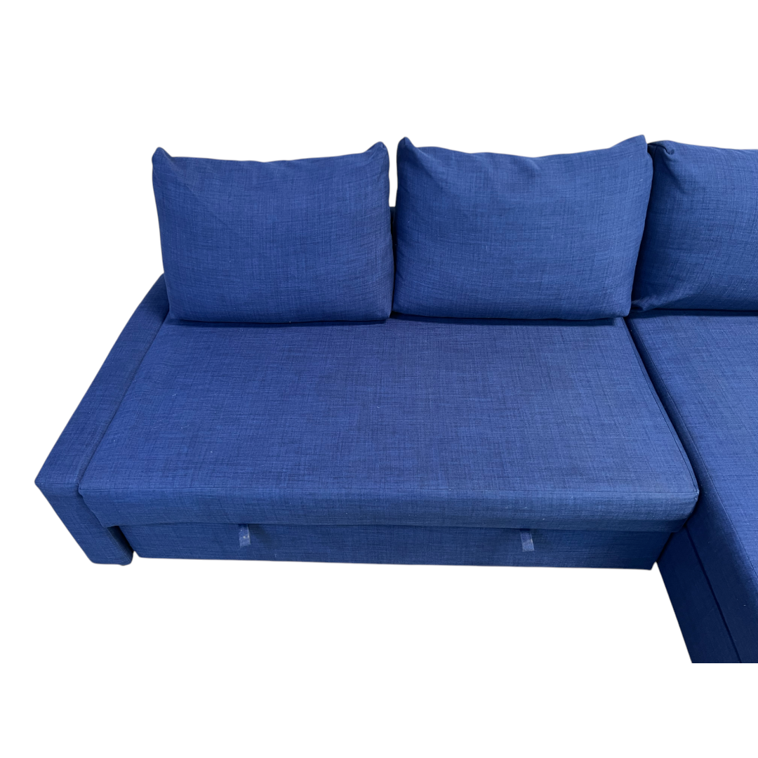 Ikea Friheten Blue Sectional Couch Sleeper Storage