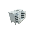Kitchen Bath Collection Horizon 42" Bathroom Vanity with Engineered Carrara Top - White