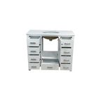 Kitchen Bath Collection Horizon 42" Bathroom Vanity with Engineered Carrara Top - White