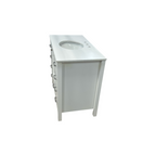 Kitchen Bath Collection Horizon 42" Bathroom Vanity with Engineered Carrara Top - White