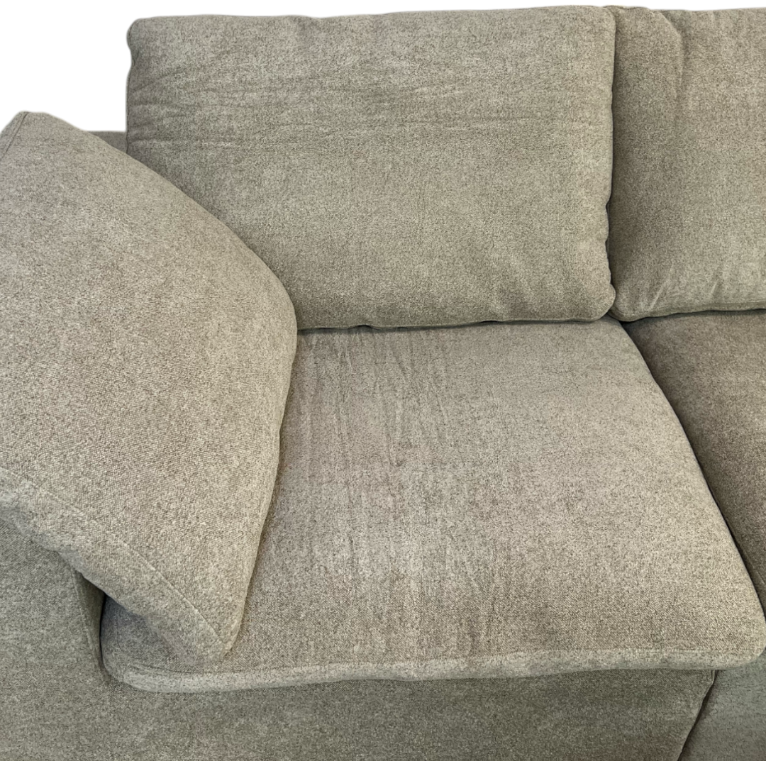 KyDeco Beige Modular Cloud Sectional Couch with Storage Ottoman