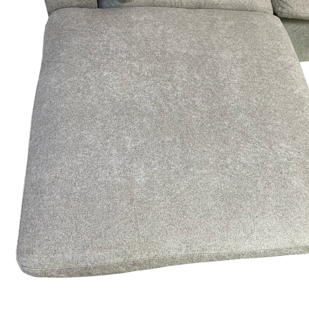 KyDeco Beige Modular Cloud Sectional Couch with Storage Ottoman