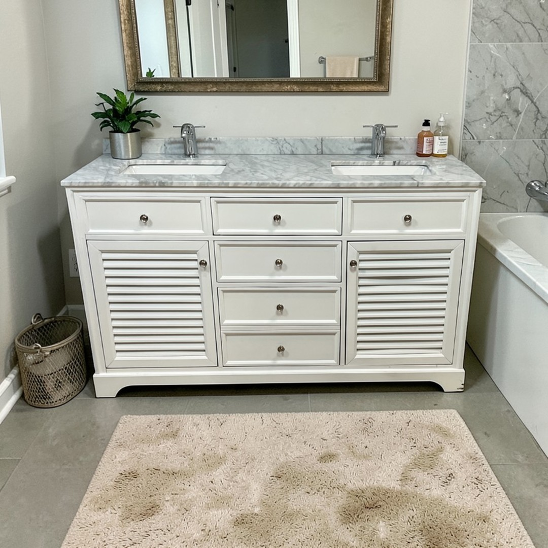 Lark Manor Closter Double Bathroom Vanity with Stone Top