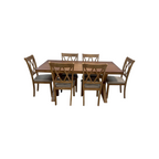 Lark Manor Tamika Wood Trestle Dining Set, 72" × 42" × 32" — image 2 of 4