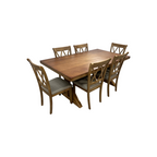 Lark Manor Tamika Enna Morden Farmhouse Wood Trestle Dining Set