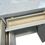 Lark Manor Vannes Bathroom Vanity with Solid Hardwood Frame Quartz Countertop