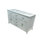 Lark Manor Vannes Bathroom Vanity with Solid Hardwood Frame Quartz Countertop