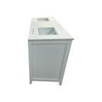 Lark Manor Vannes Bathroom Vanity with Solid Hardwood Frame Quartz Countertop