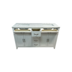 Lark Manor Vannes Bathroom Vanity with Solid Hardwood Frame Quartz Countertop