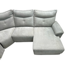 Latitude Run Achernar Modern & Contemporary Textured Fabric Double Reclining Sectional Sofa with Flexible 6-Piece Modular Design, Integrated Console with Stainless Steel Cupholders