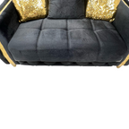 Latitude Run Lust Modern Style Loveseat In Black