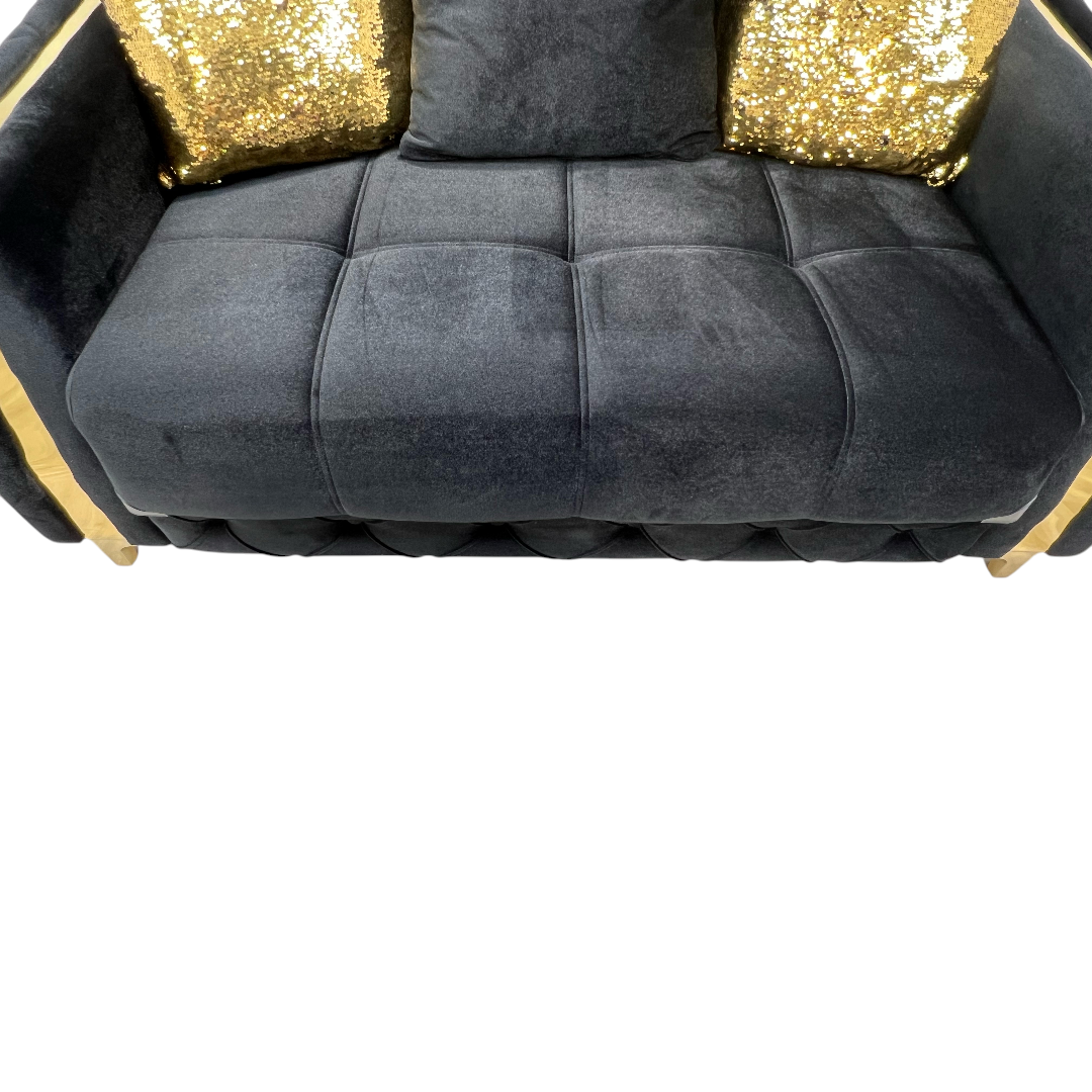 Latitude Run Lust Modern Style Loveseat In Black