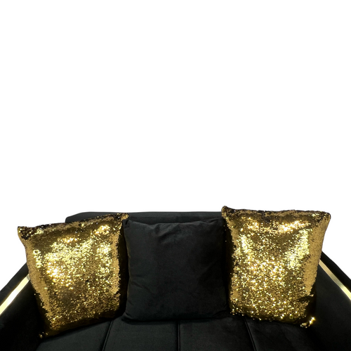 Latitude Run Lust Modern Style Loveseat In Black, image 11