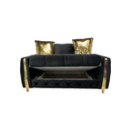 Latitude Run Lust Modern Style Loveseat In Black