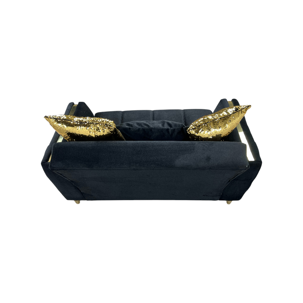 Latitude Run Lust Modern Style Loveseat In Black