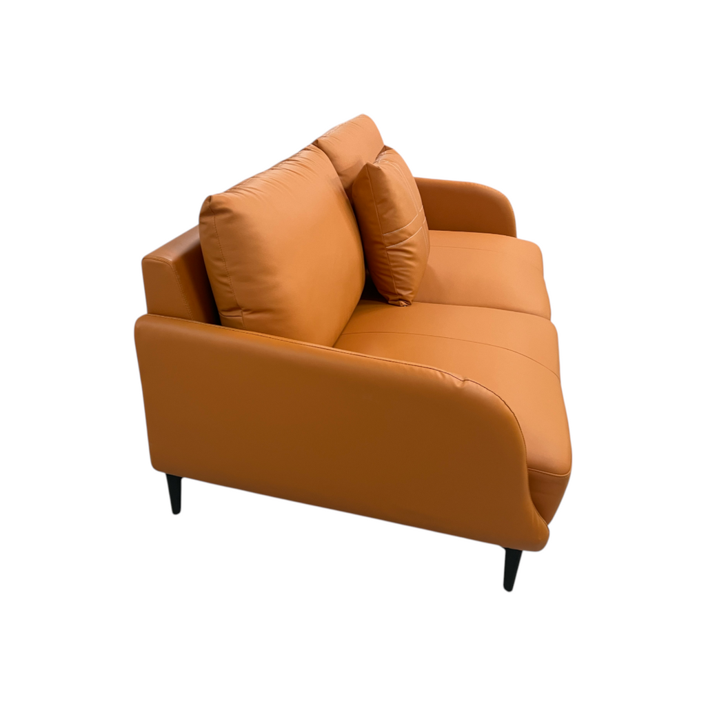 Latitude Run Orange Genuine Leather Standard Sofa Cushion Loveseat