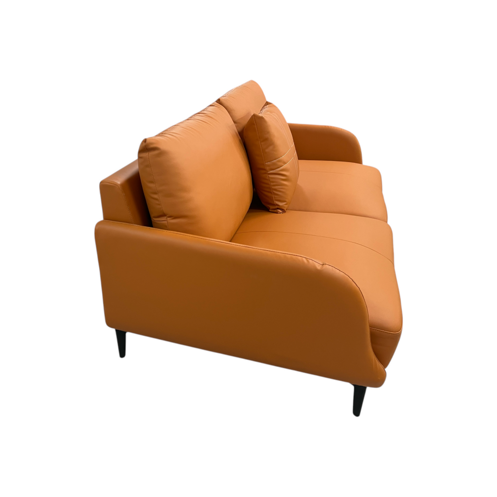 Latitude Run Orange Genuine Leather Standard Sofa Cushion Loveseat
