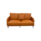 Latitude Run Orange Genuine Leather Standard Sofa Cushion Loveseat