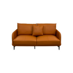 Latitude Run Orange Genuine Leather Standard Sofa Cushion Loveseat