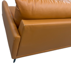 Latitude Run Orange Genuine Leather Standard Sofa Cushion Loveseat