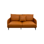 Latitude Run Orange Genuine Leather Loveseat, 66" × 36" × 27" — image 3 of 4