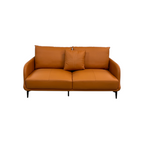 Latitude Run Orange Genuine Leather Loveseat, 66" × 36" × 27" — image 4 of 4