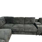 Latitude Run U-Shaped Sectional Sofa Bed Pull Out Sleeper Couch With Storage Chaise