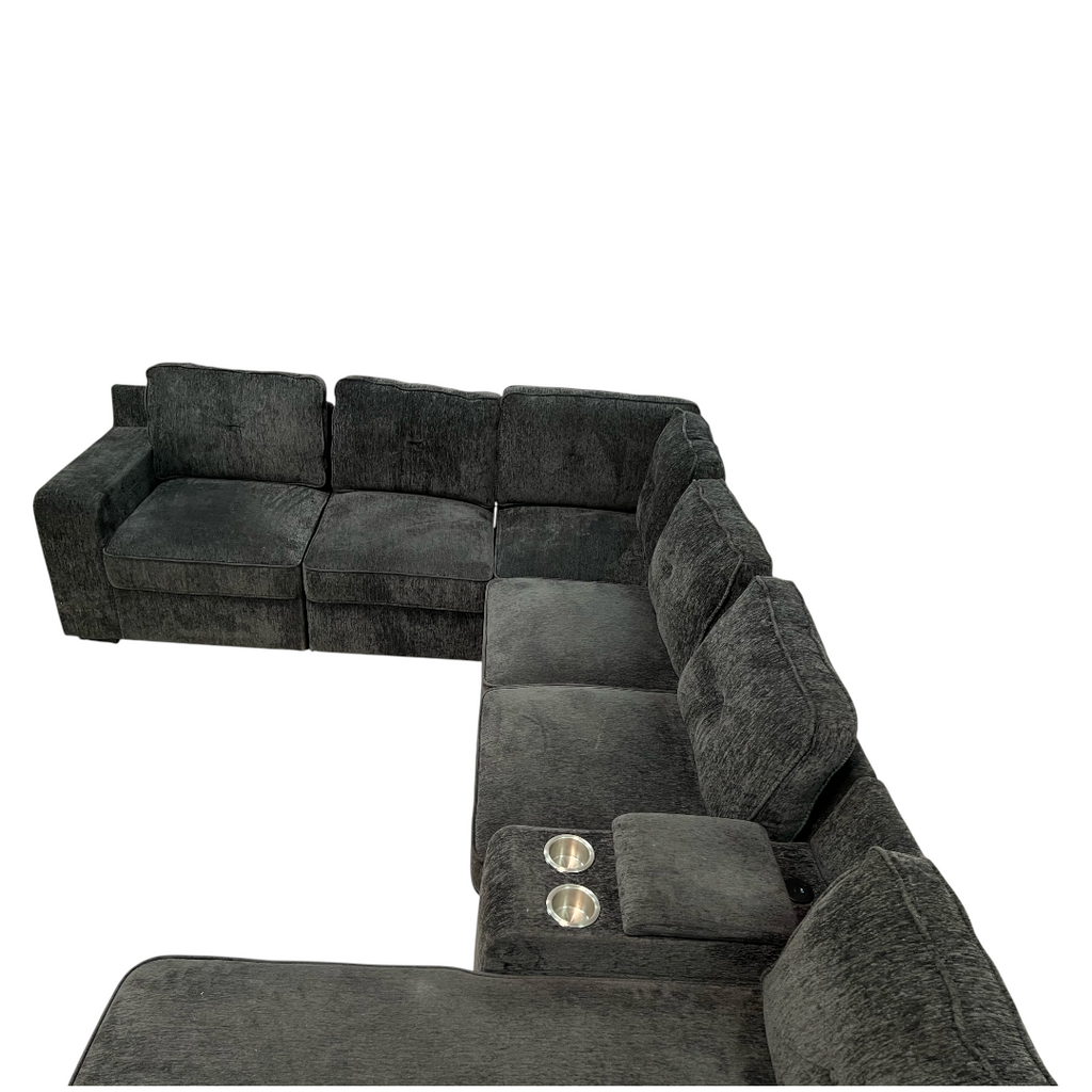 Latitude Run U-Shaped Sectional Sofa Bed Pull Out Sleeper Couch With Storage Chaise