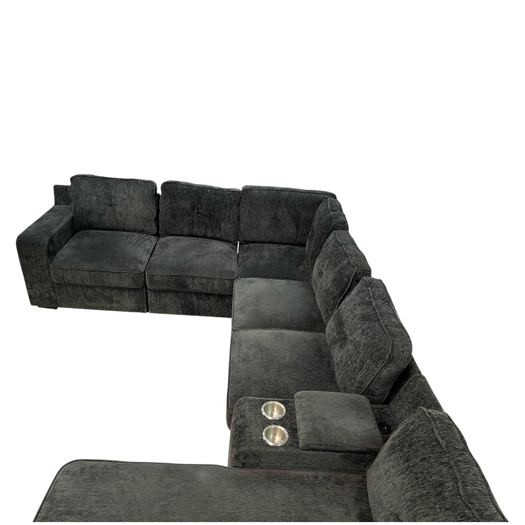 Latitude Run U-Shaped Sectional Sofa Bed Pull Out Sleeper Couch With Storage Chaise