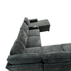 Latitude Run U-Shaped Sectional Sofa Bed Pull Out Sleeper Couch With Storage Chaise