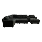 Latitude Run U-Shaped Sectional Sofa Bed Pull Out Sleeper Couch With Storage Chaise