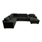 Latitude Run U-Shaped Sectional Sofa Bed Pull Out Sleeper Couch With Storage Chaise