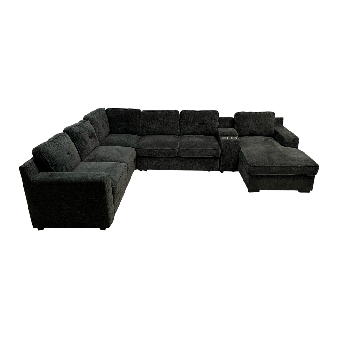 Latitude Run U-Shaped Sectional Sofa Bed Pull Out Sleeper Couch With Storage Chaise