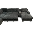 Latitude Run U-Shaped Sectional Sofa Bed Pull Out Sleeper Couch With Storage Chaise