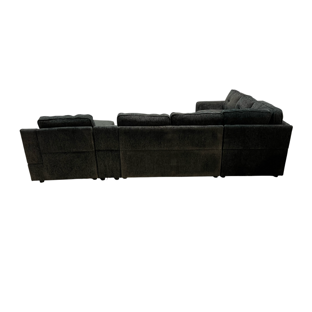 Latitude Run U-Shaped Sectional Sofa Bed Pull Out Sleeper Couch With Storage Chaise
