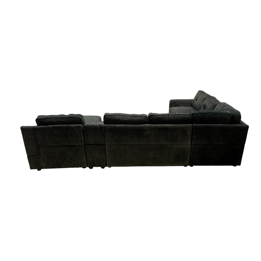 Latitude Run U-Shaped Sectional Sofa Bed Pull Out Sleeper Couch With Storage Chaise