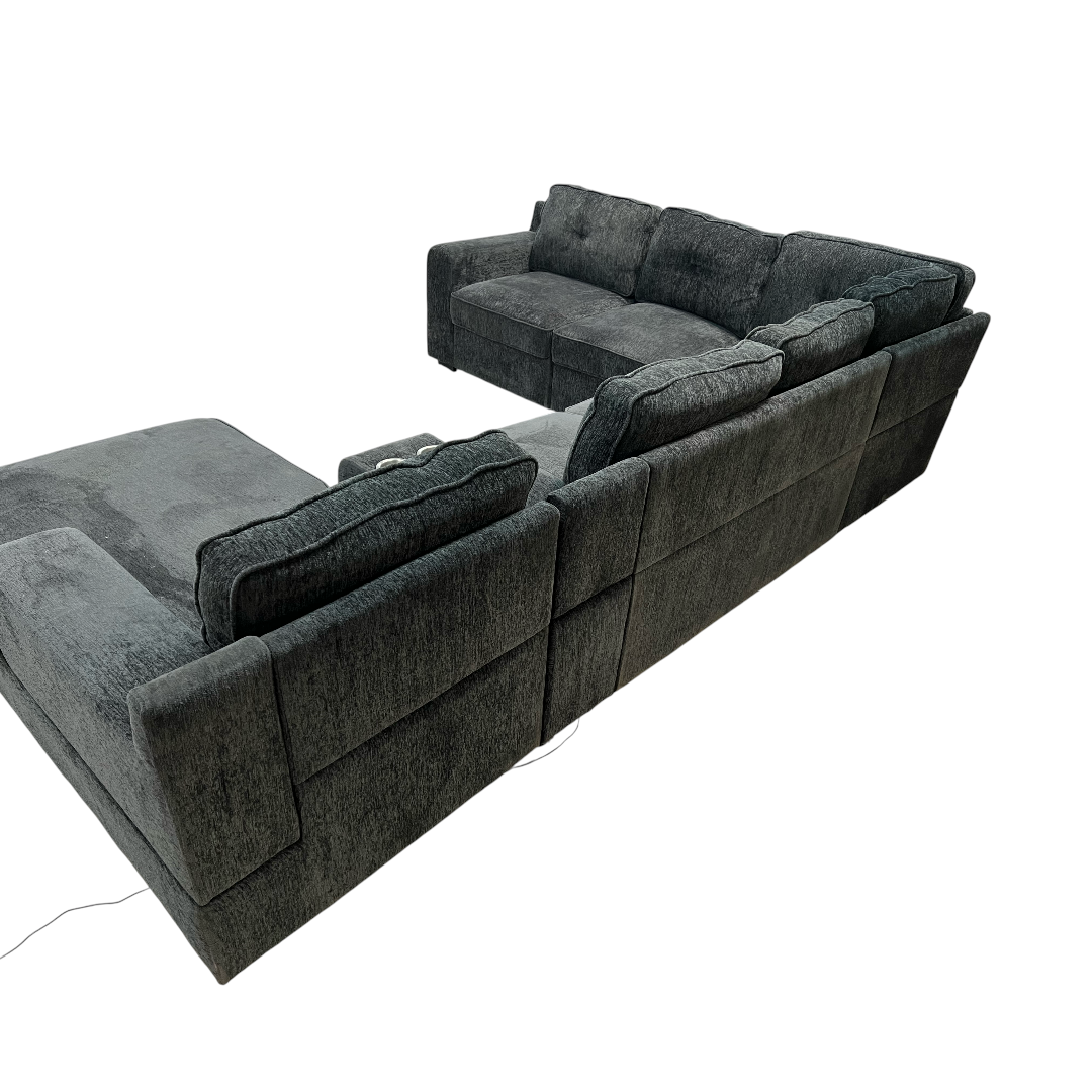 Latitude Run U-Shaped Sectional Sofa Bed Pull Out Sleeper Couch With Storage Chaise