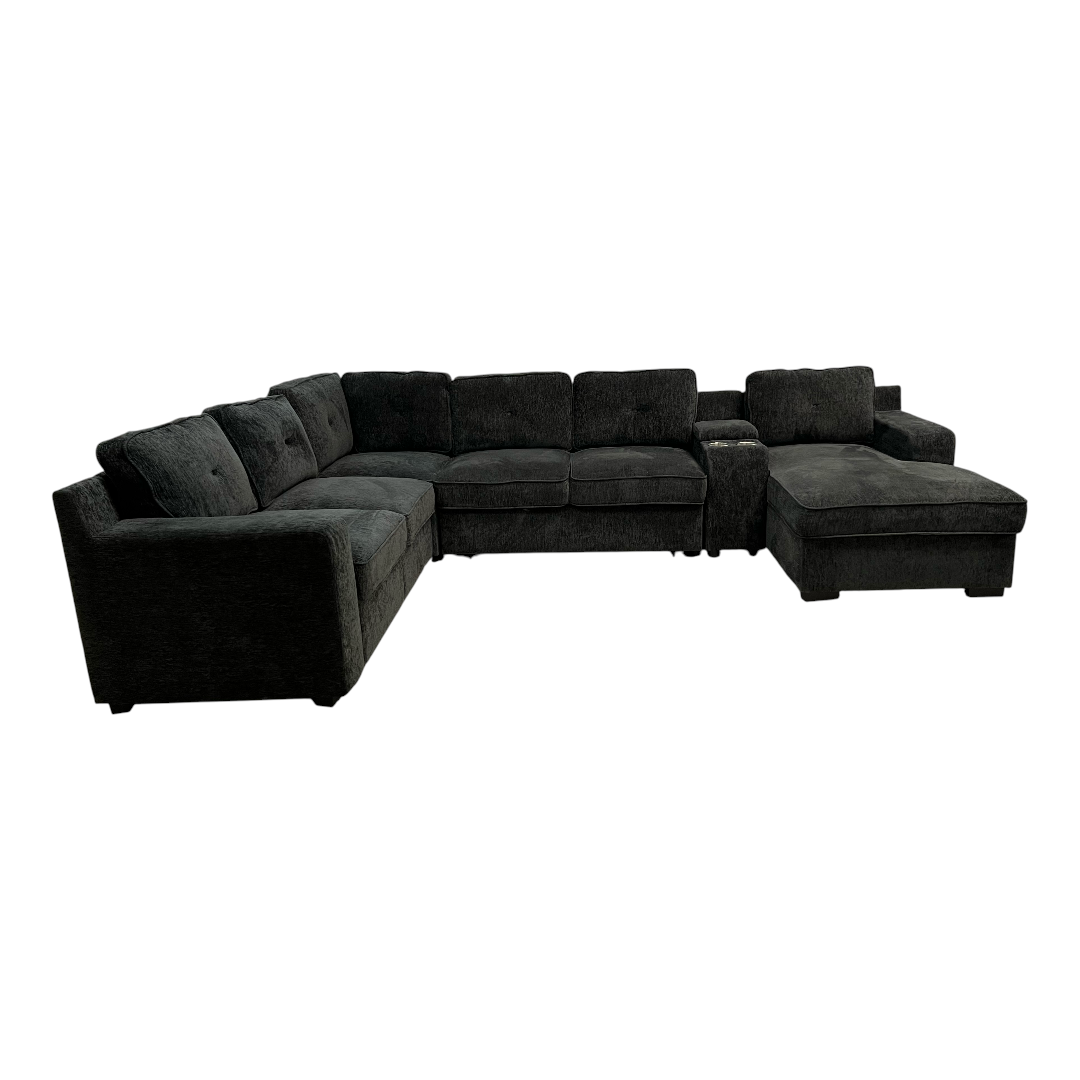 Latitude Run U-Shaped Sectional Sofa Bed Pull Out Sleeper Couch With Storage Chaise