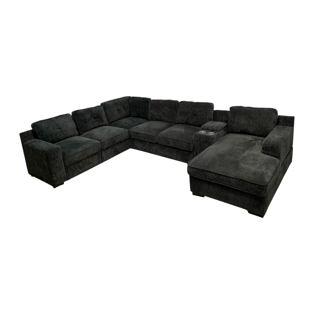 Latitude Run U-Shaped Sectional Sofa Bed Pull Out Sleeper Couch With Storage Chaise