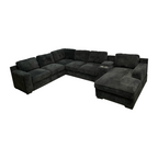 Latitude Run U-Shaped Sectional Sofa Bed Pull Out Sleeper Couch With Storage Chaise